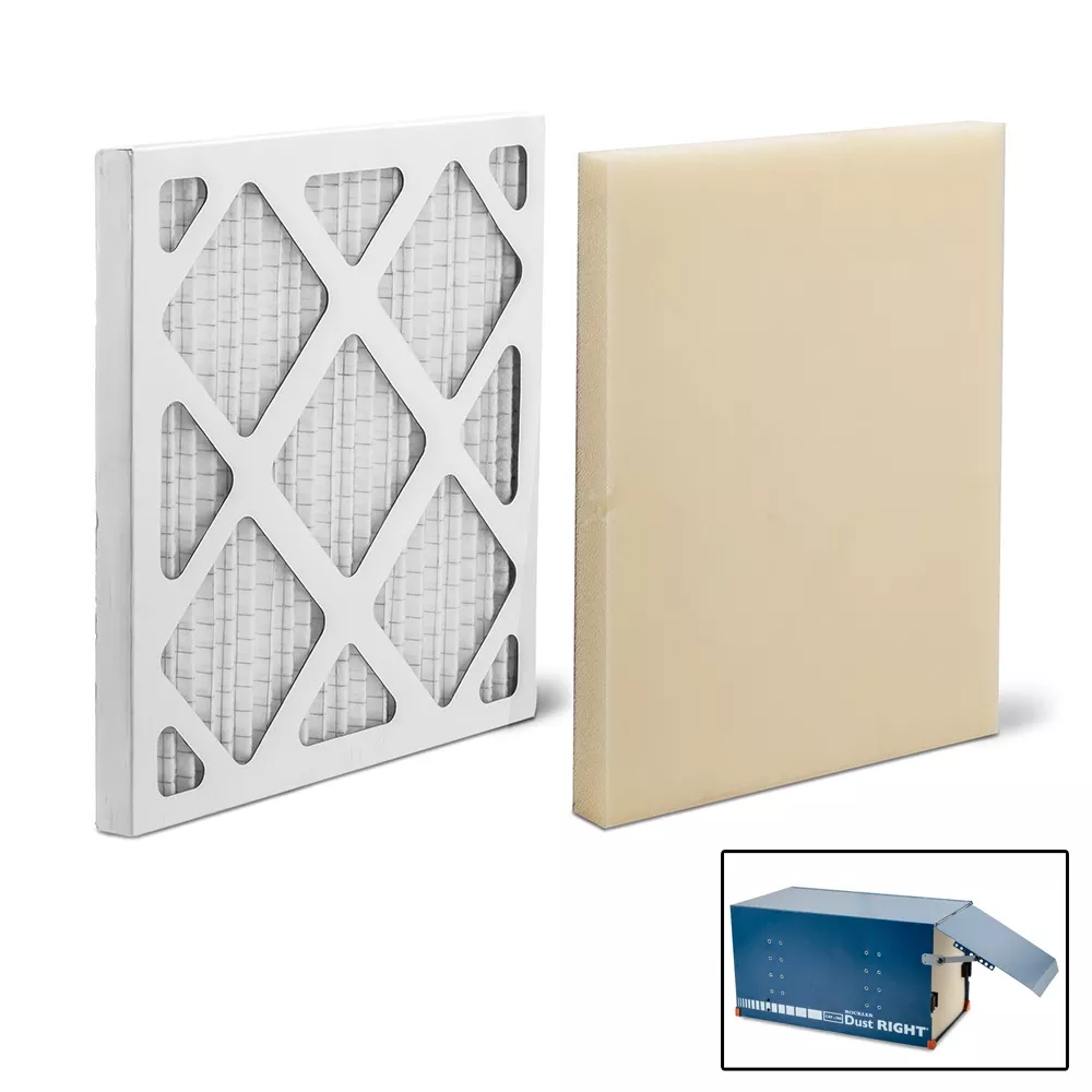 Replacement Pre-Filter and Pleated Filter for Dust Right Compact Ceiling Air Filtration Unit