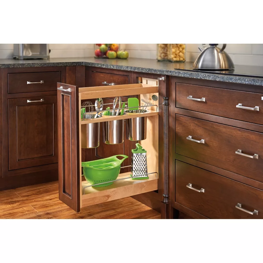 Rev-A-Shelf- Base Cabinet Pullout Utensil Base Organizer Blumotion Soft-Close