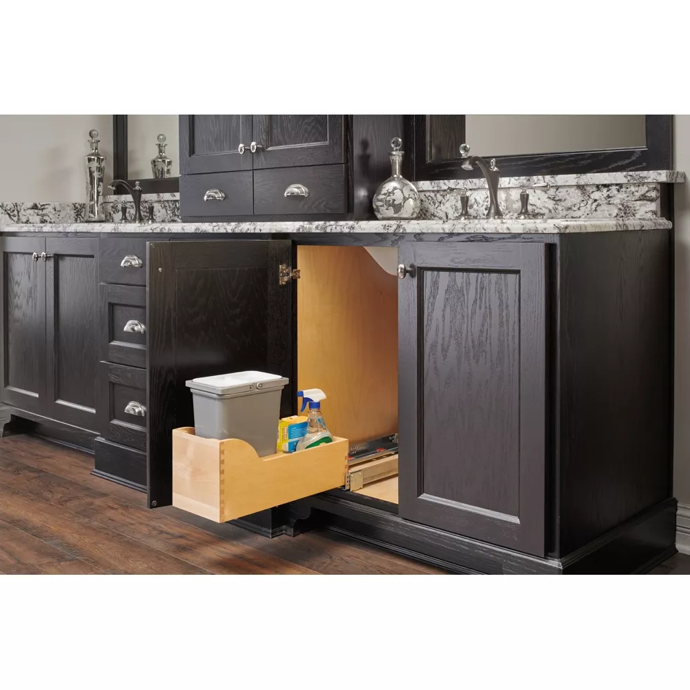 Rev-A-Shelf- Single Soft-Close w/ Blum Movento Slides Waste Containers