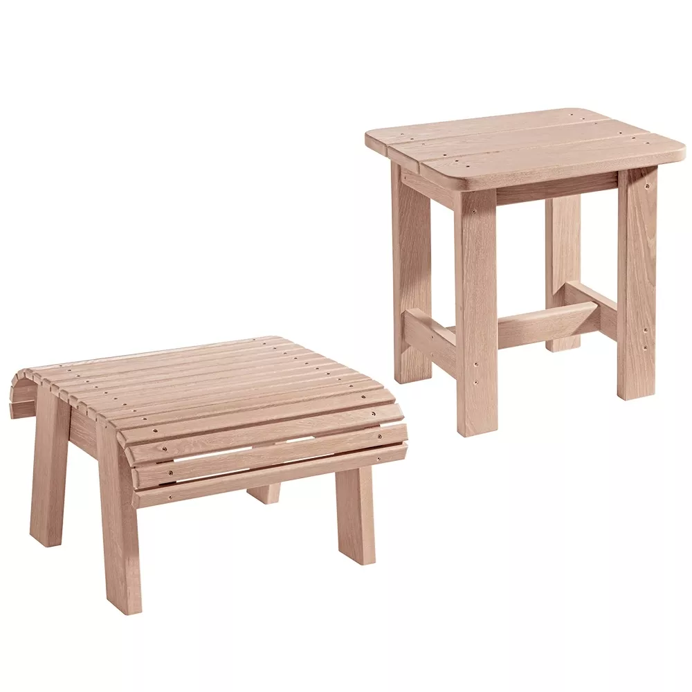 Rockler Adirondack Foot Stool and Side Table Combo Templates with Plans