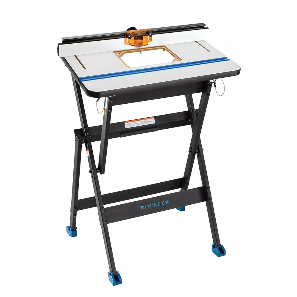 Rockler HPL Router Table with Pro Fence and Rock Steady Folding Stand Value Pack