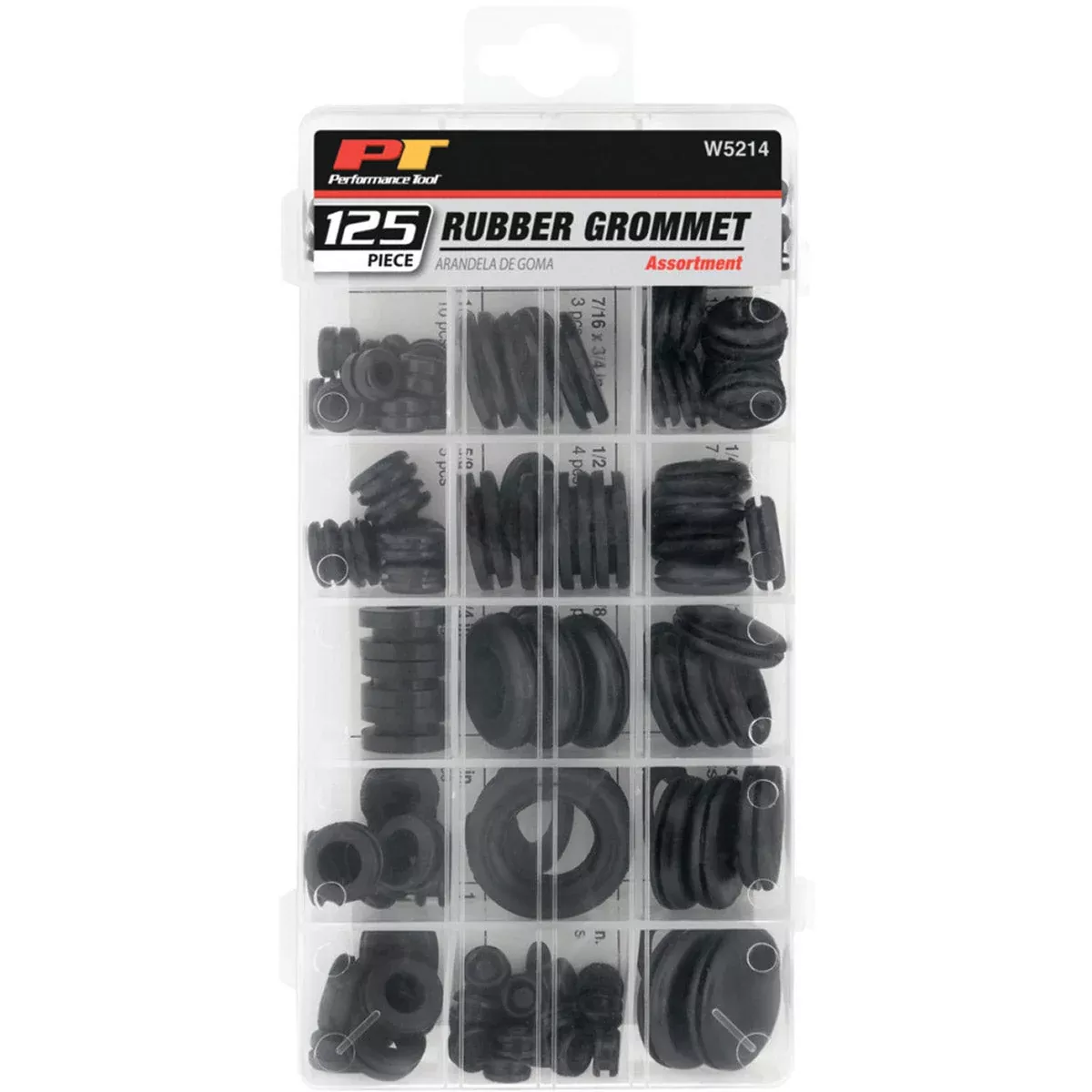 RUBBER GROMMET ASSORTMENT (125 PER PACK)