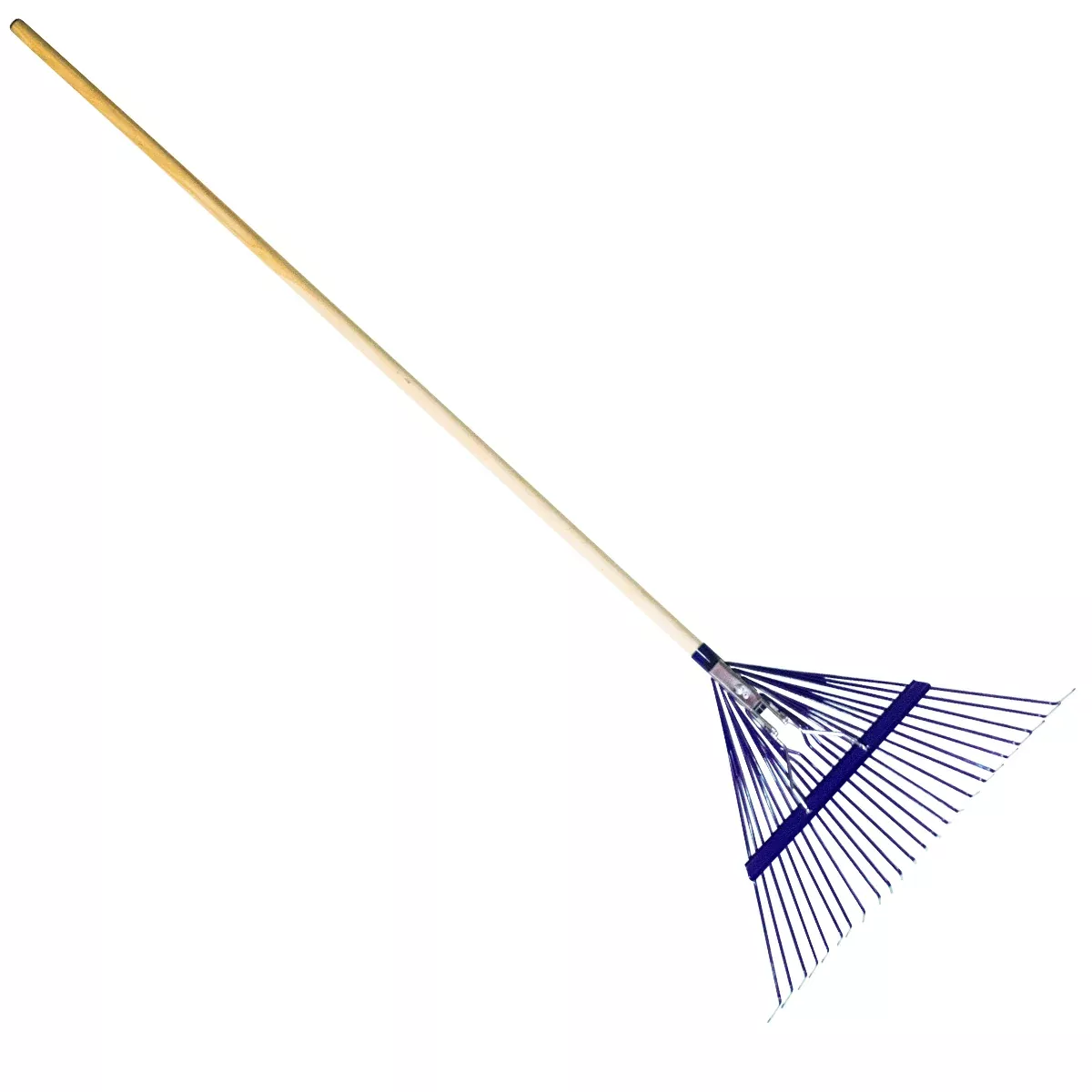 Russo 24-Tine Leaf Rake w/ 48 In. Hardwood Handle - Blue