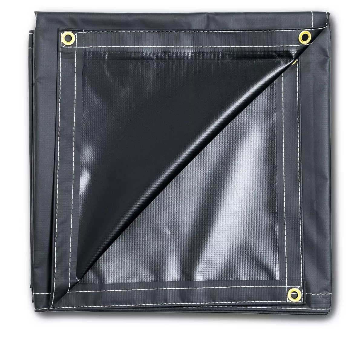 Russo 8X10 Heavy Duty PVC Solid Vinyl Black Tarp