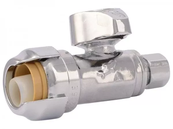 SharkBite 23337-0000LF1/2" x 1/4" Compression Brass Push Straight Stop