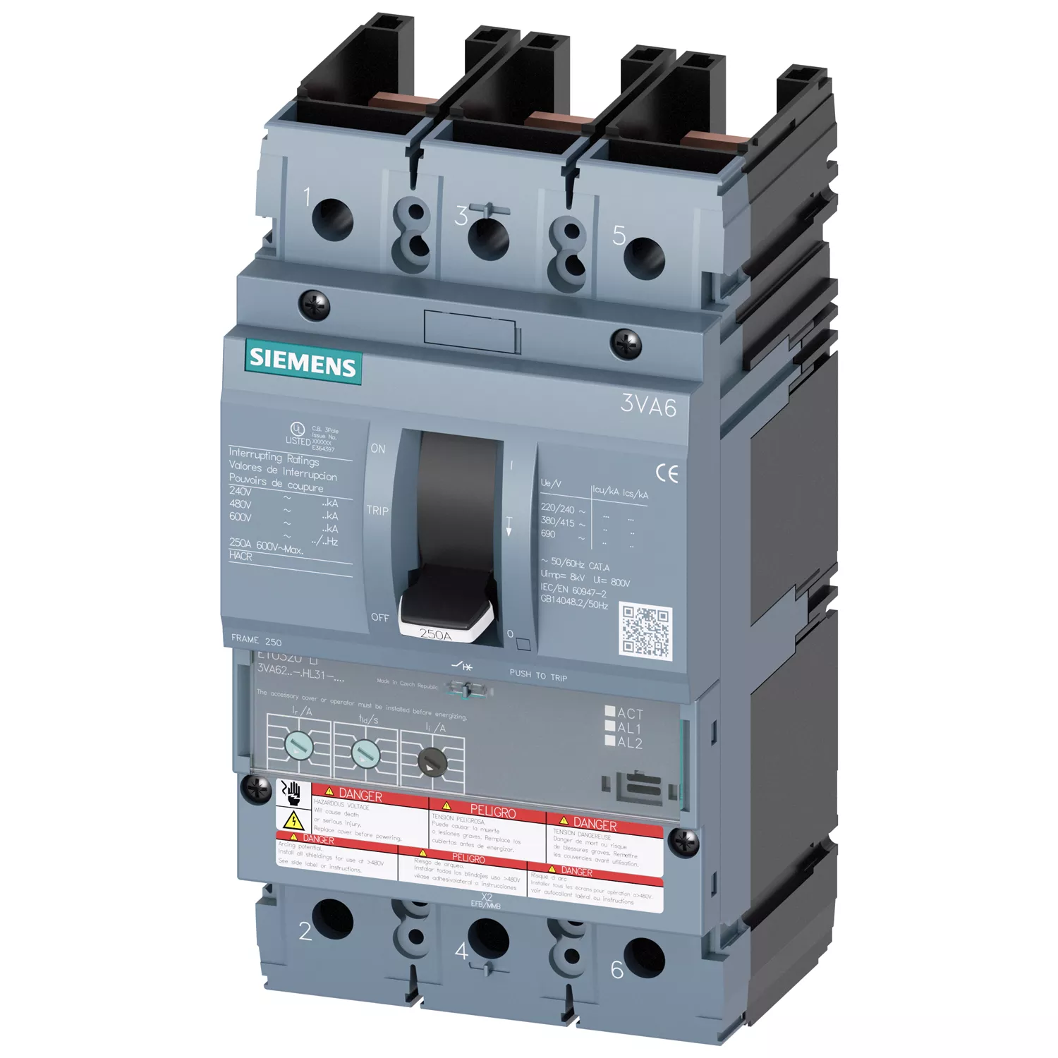 Siemens 3VA6225-6HL31-0AA0 BRKR 3VA62 3