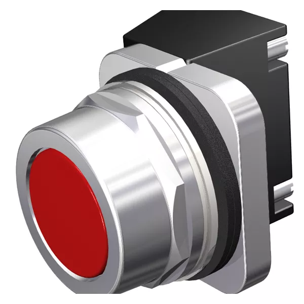 Siemens 52PA8A2K 600 Volt 12 Amp 1NC 2-Position Momentary Red Chrome Non-Illuminated Push Button