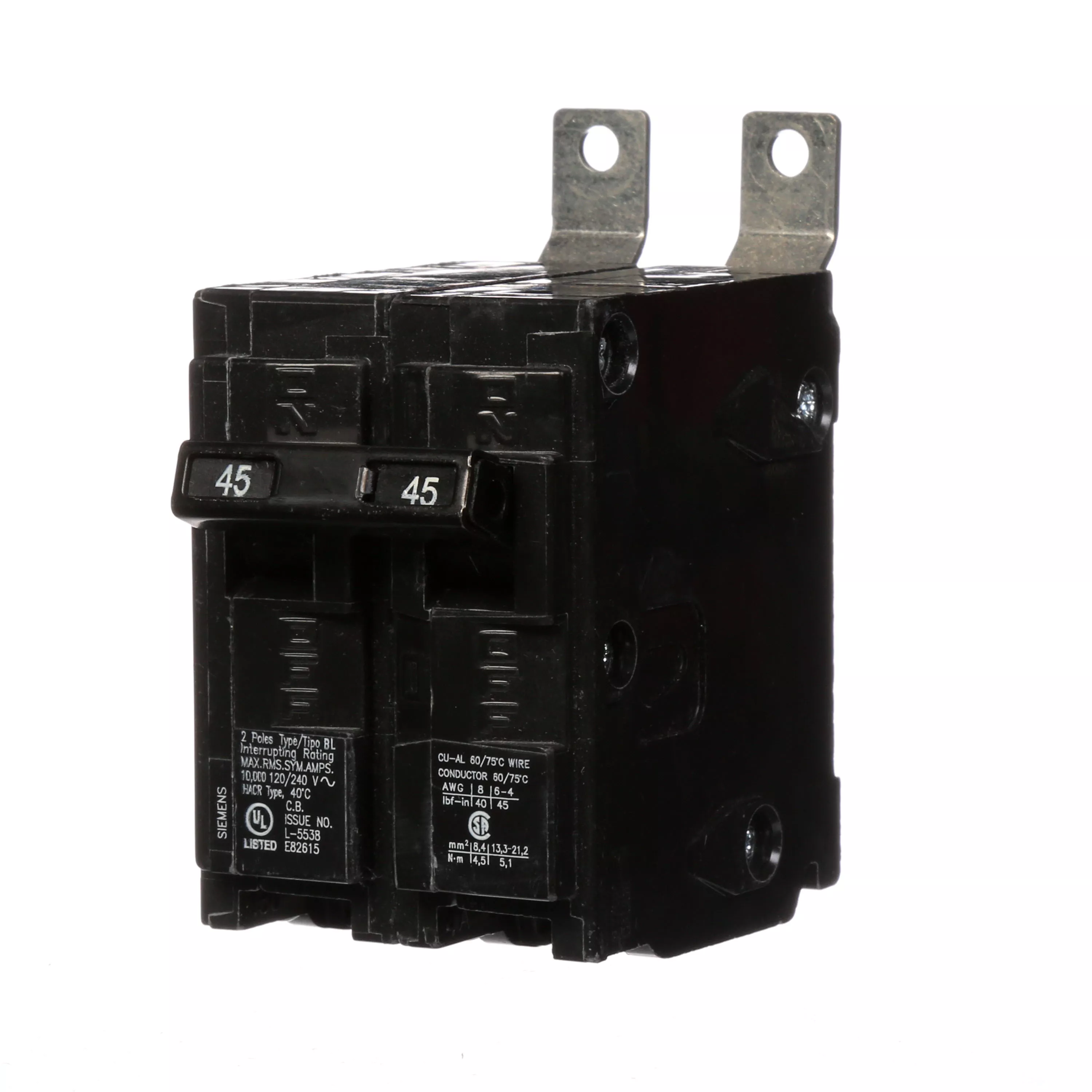 Siemens B245 2-Pole 45 Amp 120/240 Volt 10 K Circuit Breaker