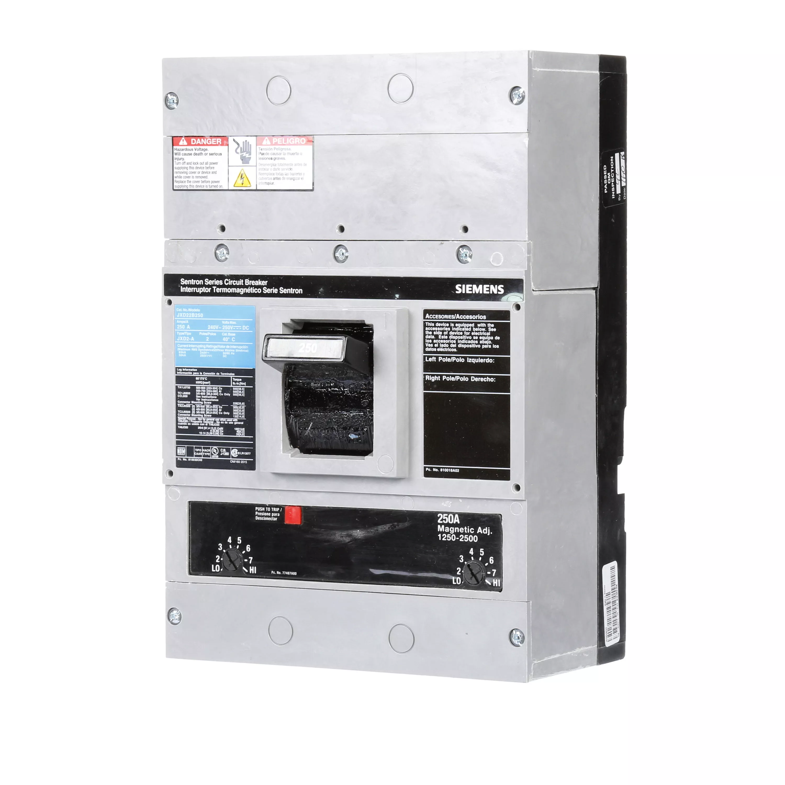 Siemens JXD22B200 BRKR JD2 2P 240V 200A