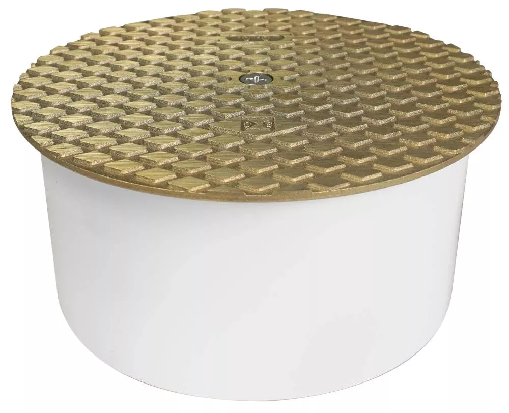 Sioux Chief 875-86PN PVC Inside Pipe Cleanout with Nickel-Bronze Cover, 6"