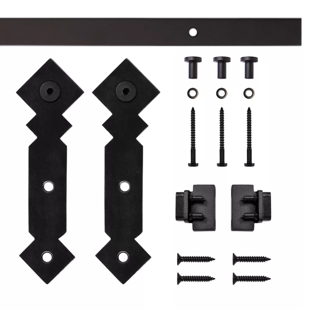 Soft-Close Double Diamond Mini Rolling Door Hardware Kit for Furniture