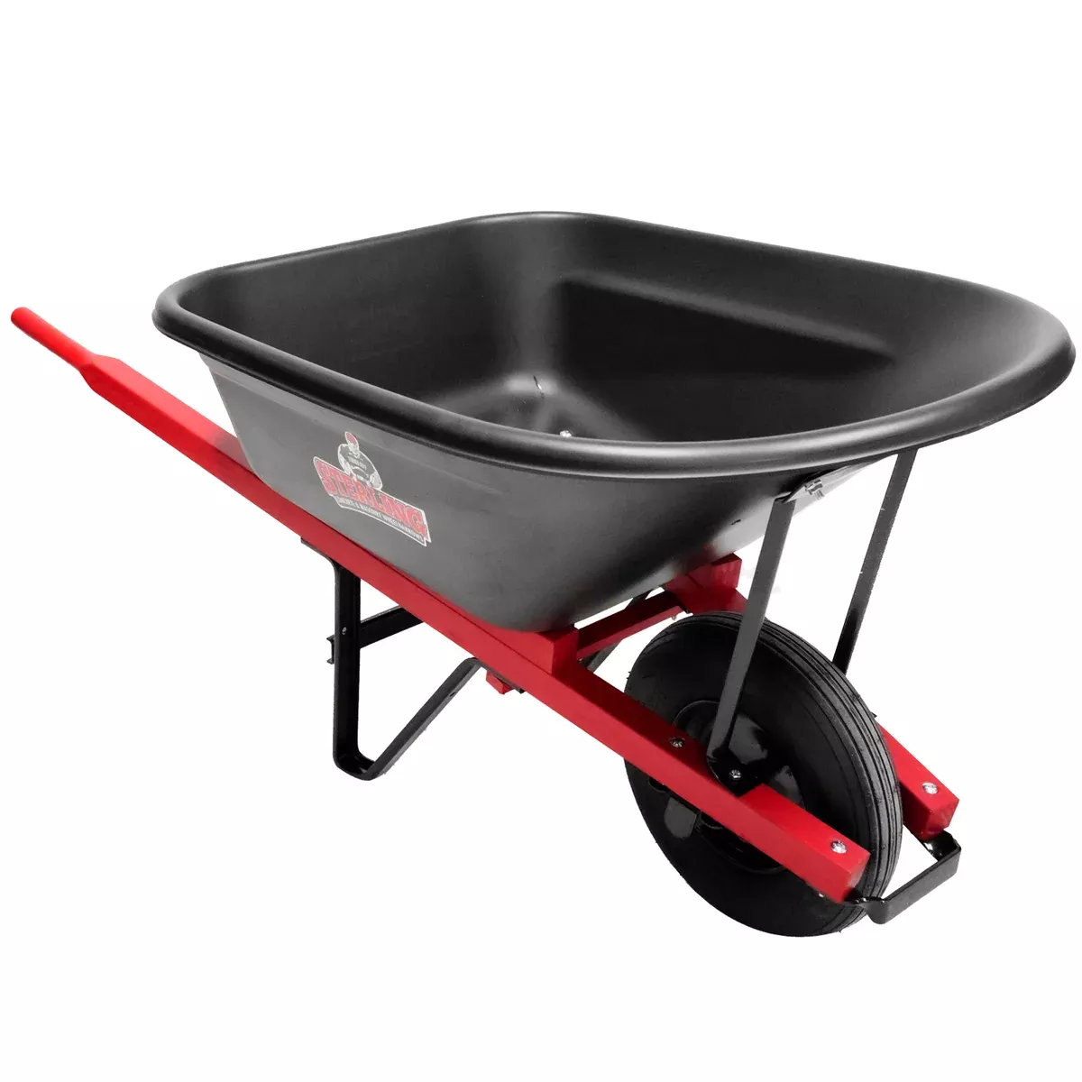 Sterling Poly Tray Wheelbarrow 6 Cu. Ft w/ Pneumatic Tire