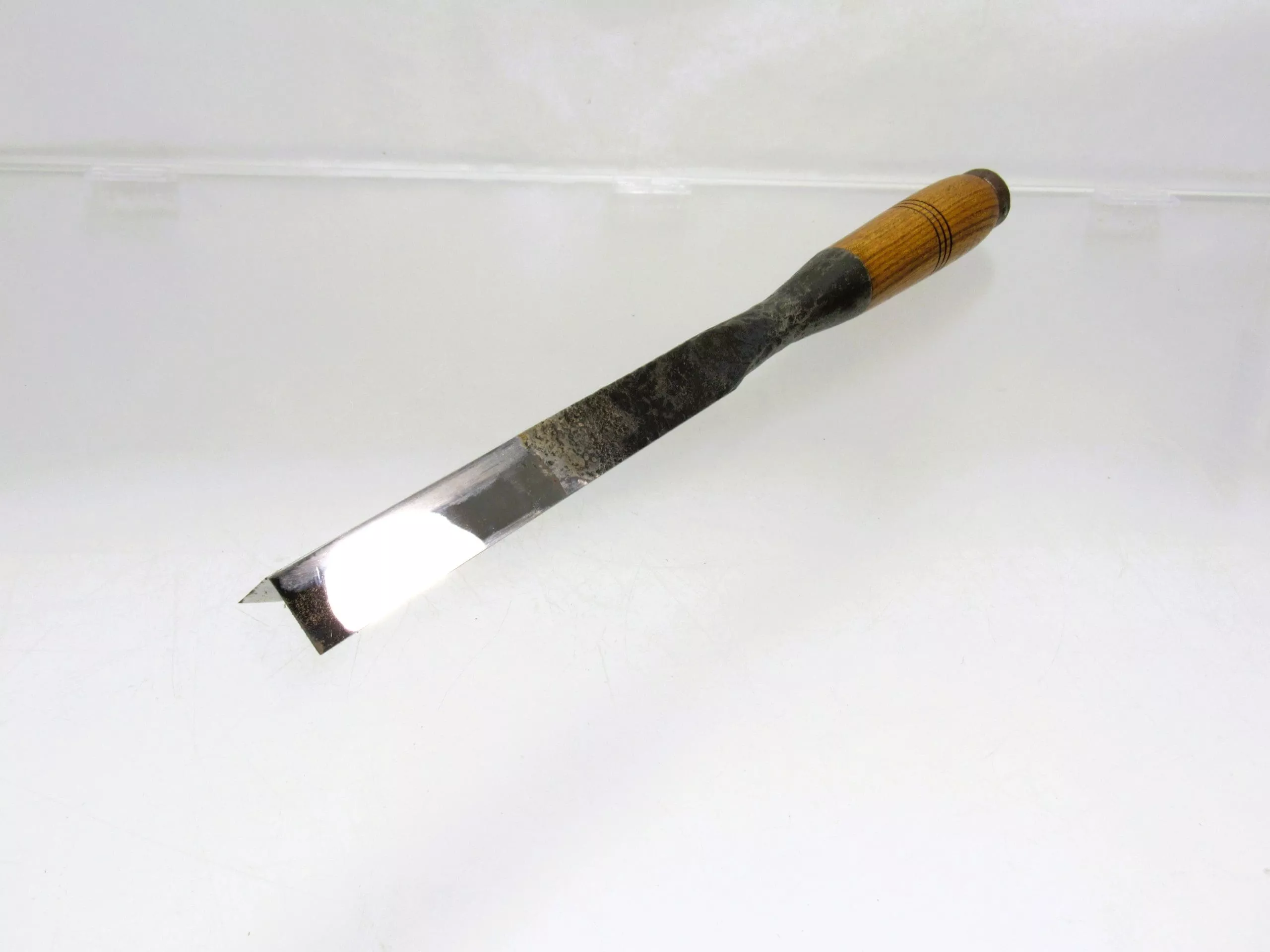 Stunning John Neeman Hand Forged 1" Corner Chisel With Sheath . Absolutely The Best !