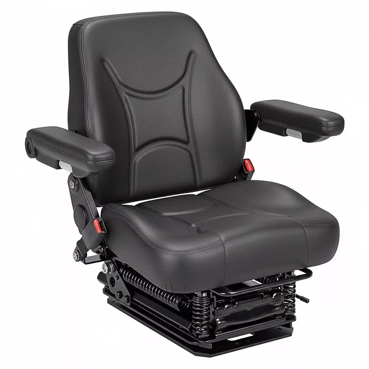 TISCO King Size Universal Tractor Seat with Suspension - Black Vinyl