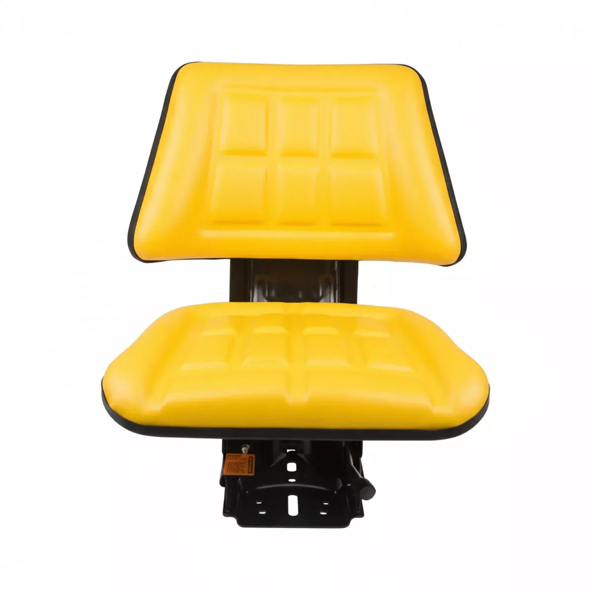 TISCO Universal Tractor Seat with Suspension - Trapezoid Back, Yellow Vinyl