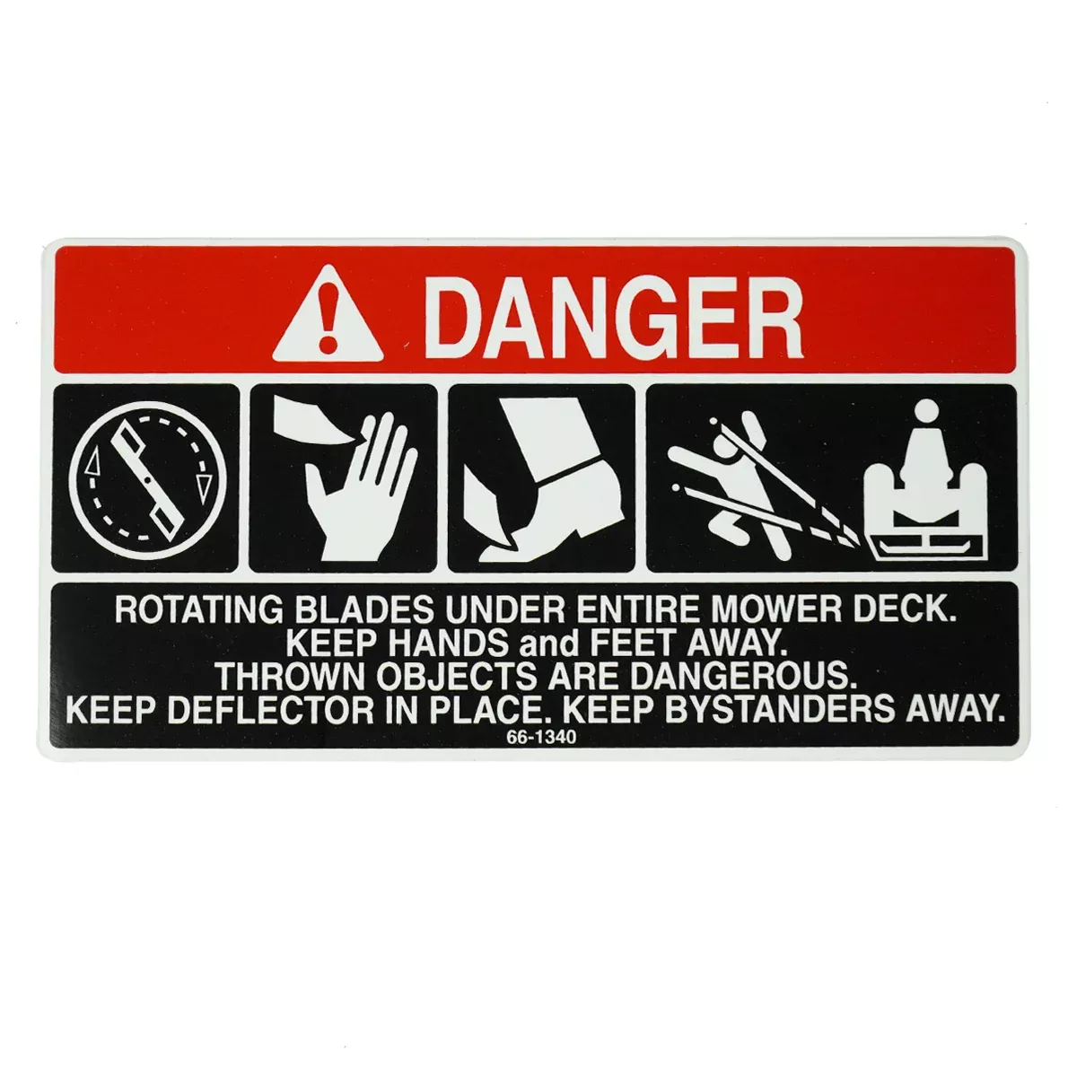 Toro 66-1340 DECAL-DANGER, THROWN OBJECT
