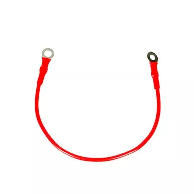 Toro OEM 121-0711 Red/Positive Battery Cable (8 Gauge Wire - 5/16" Eyelet/Bolt Whole - 1/4" Eyelet/Bolt Whole) Fits Select Late Timecutter Models - Current Timecutter MAX Models - Current Titan and Titan MAX Models (I-Beam Framing).