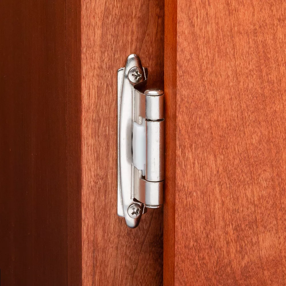 Variable Overlay Self-Closing Face-Mount Reverse Bevel Cabinet Hinges