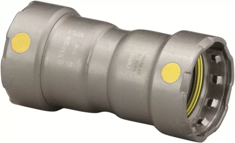 Viega 22009 3/4" x 3/4" MegaPressG Coupling with Stop