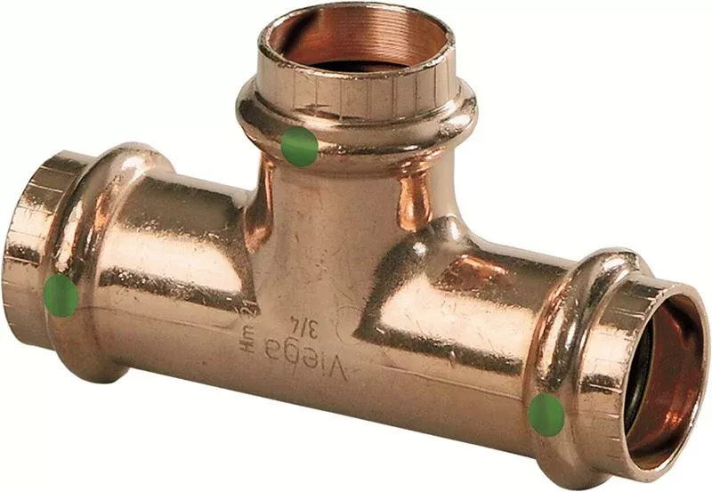 Viega 77377 1/2" x 1/2" x 1/2" ProPress Copper Tee