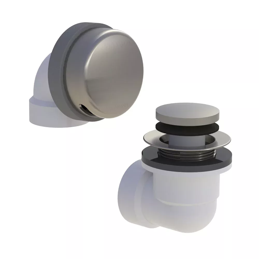 Watco 901-FA-PVC-BN Innovator 901 Series 1/2 Kit Schedule 40 (PVC) Bath Waste, Foot Actuated, Brushed Nickel