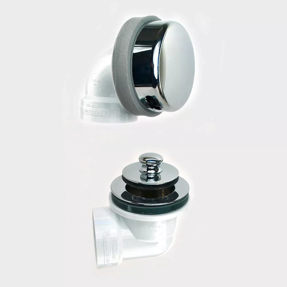 Watco 901-LT-PVC-CP Innovator Lift & Turn Half Kit Bath Waste, Sch 40 PVC, Chrome Plated