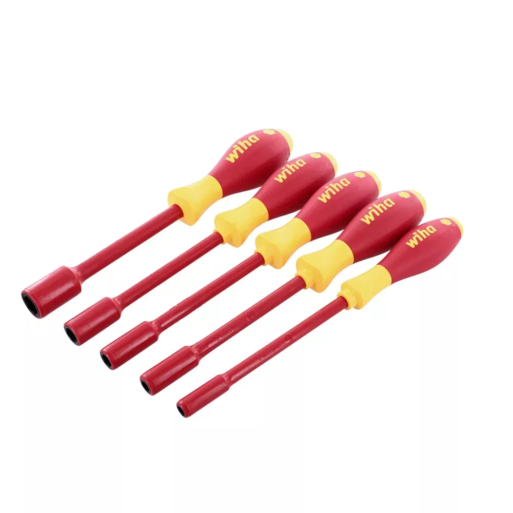 Wiha Tools 32292 5 Piece Insulated SoftFinish Nut Driver Set - Inch
