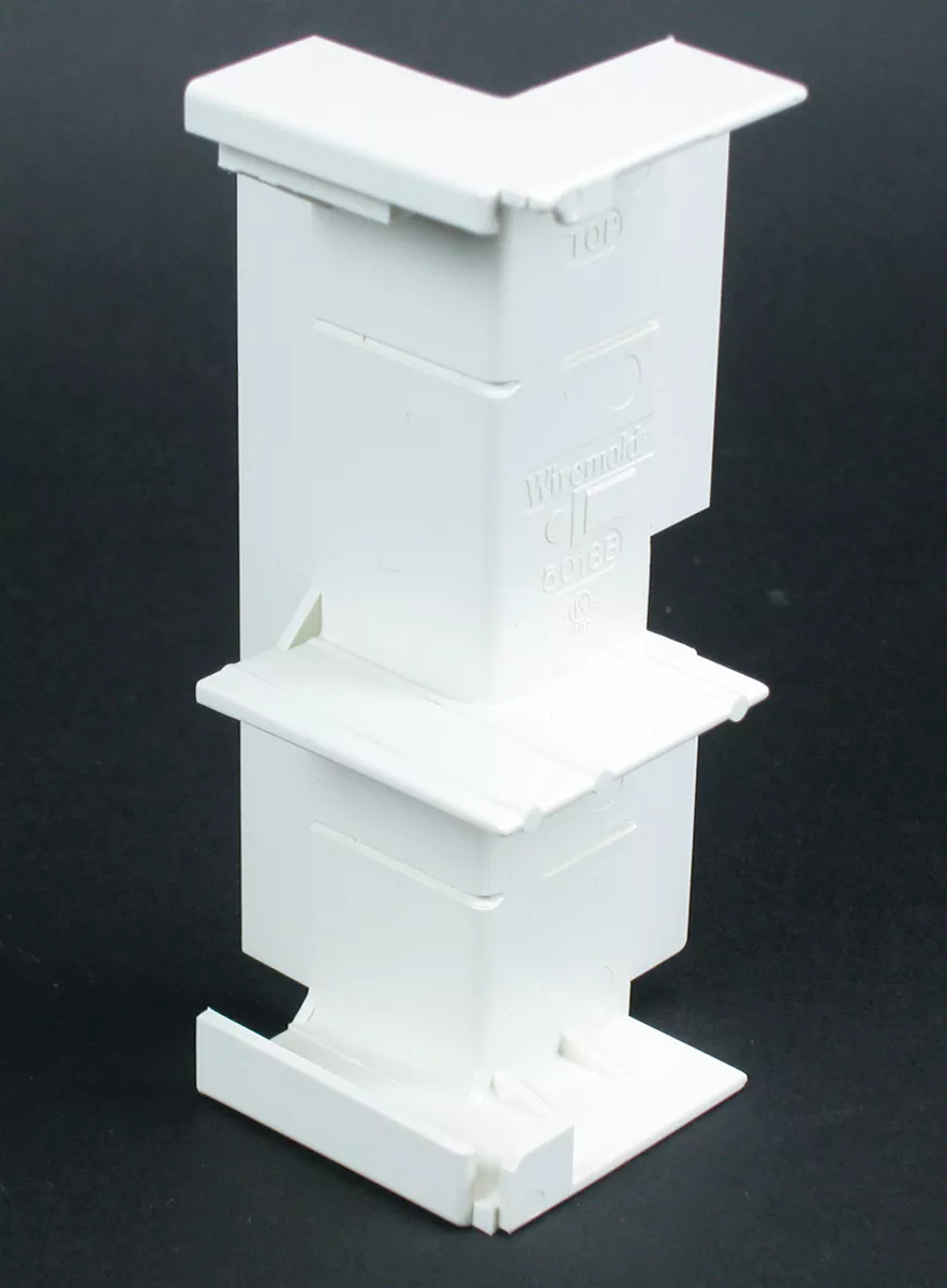 Wiremold 5018B 5-1/16" Non-Metallic Multiple Channel Raceway External Base Elbow
