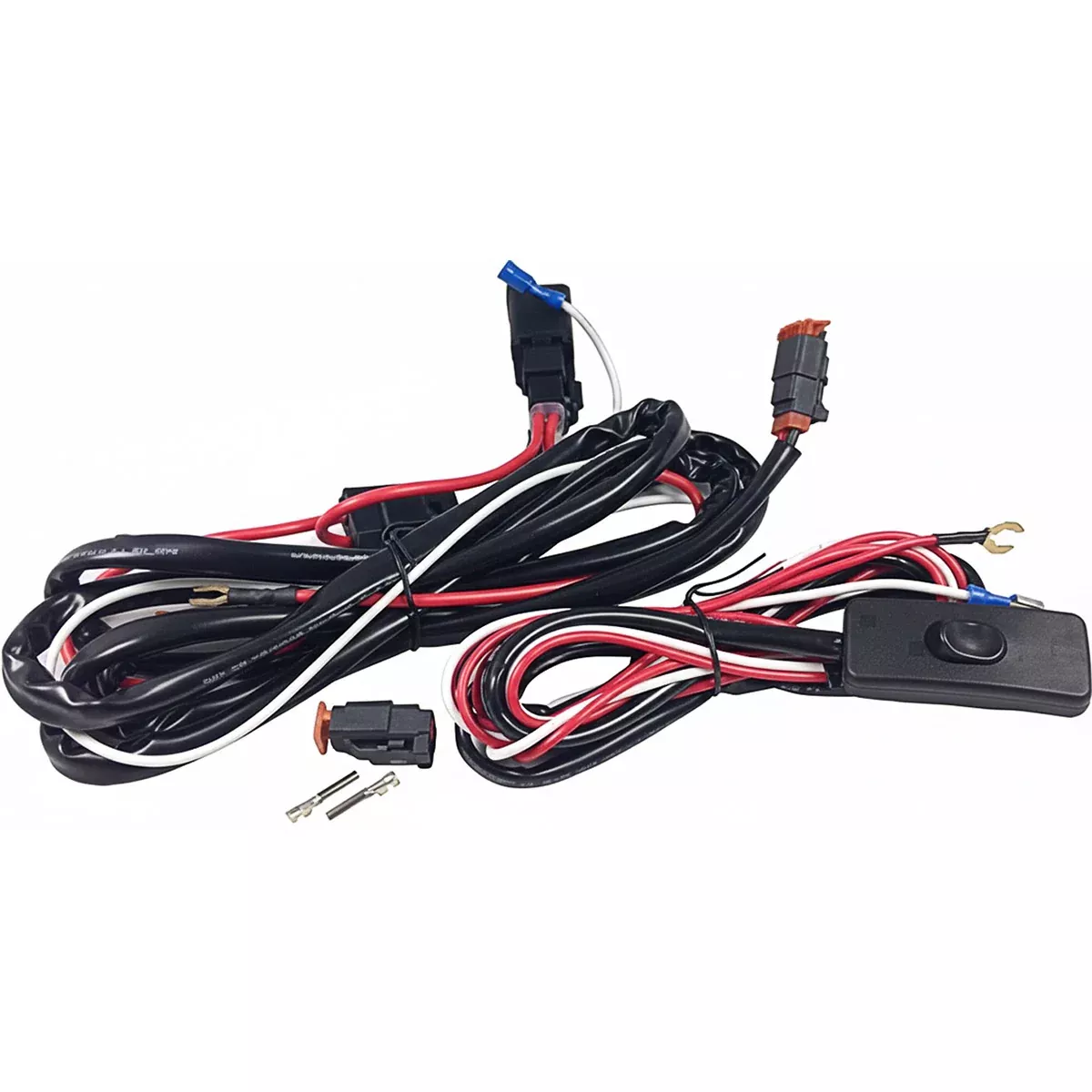 WIRING HARNESS 9.9 FEET LONG WITH ON/OFF SWITCH AND RELAY