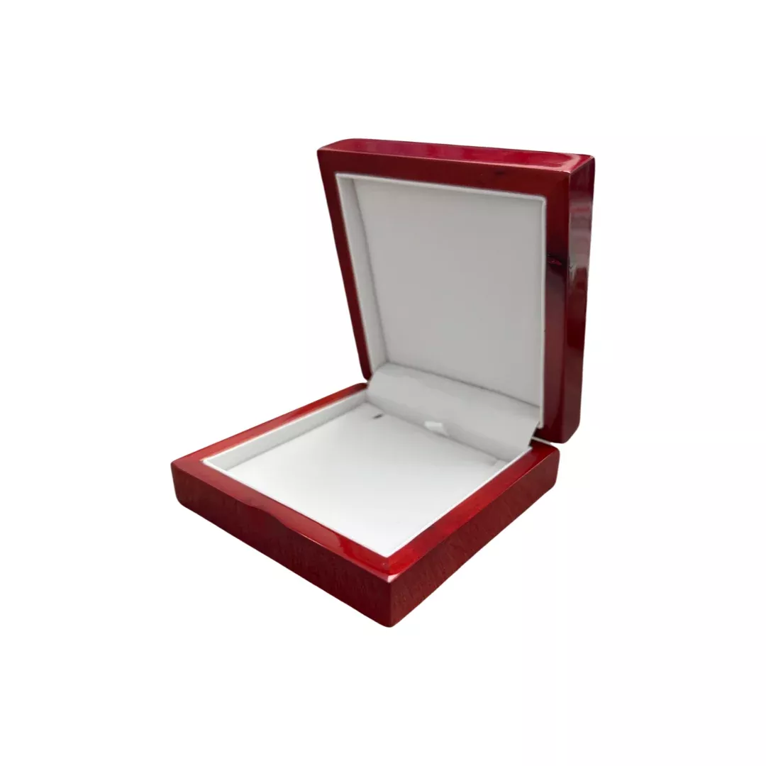 Wood Jewelry Boxes - Glossy Mahogany with White Inserts