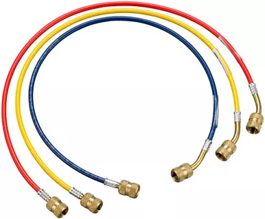 Yellow Jacket 61015 Hydrocarbon Charging Hoses 24" REFLEX - RYB Pack of 3