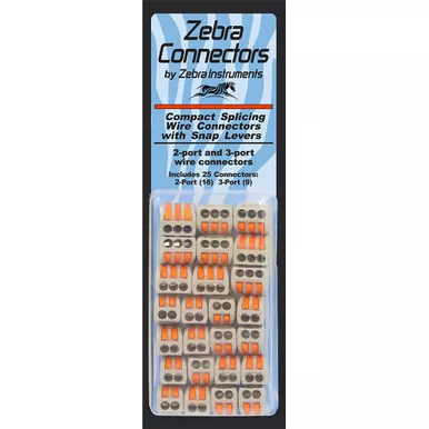 Zebra ZSLCK Compact Splicing Wire Connectors with Snap Levers - 25 Pack