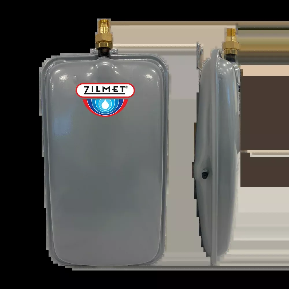 Zilmet ZFT8R 2.1 Gallon Flat Hydronic Expansion Tank, 1/2" MNPT